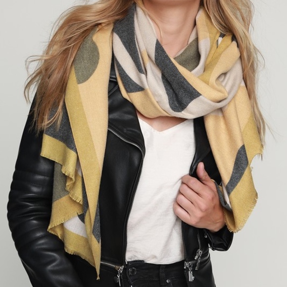 Olive Camo Print Woven Oblong Scarf - Picture 2 of 4